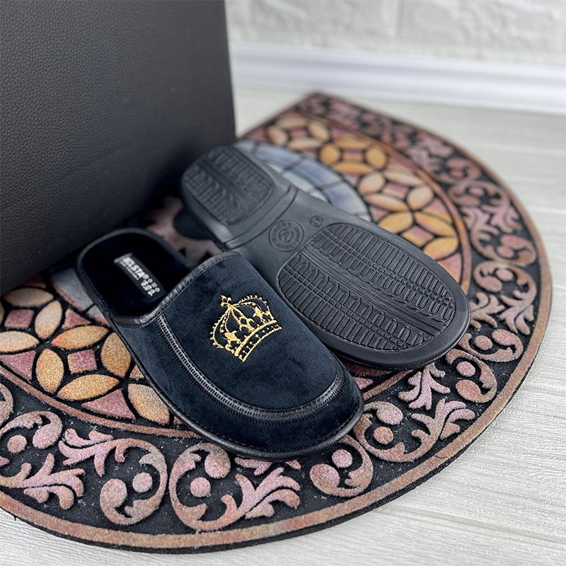 Чоловічі тапочки VS-00588 Чорні-8 Теплі кімнатні тапочки Белста VS-00588 Чорні-7